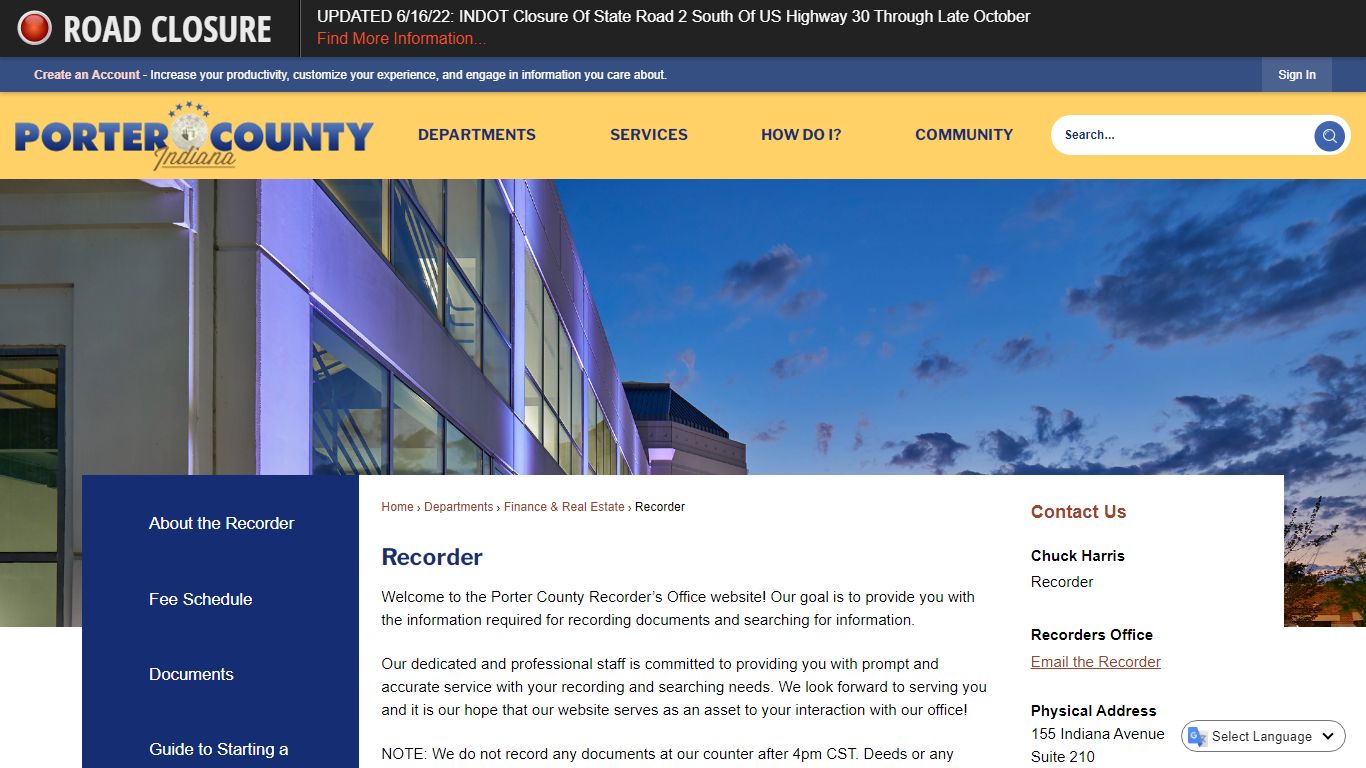 Recorder | Porter County, IN - Official Website